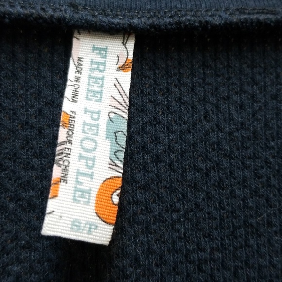 Free People Moto Cuff Thermal Navy With Black S - Picture 3 of 6